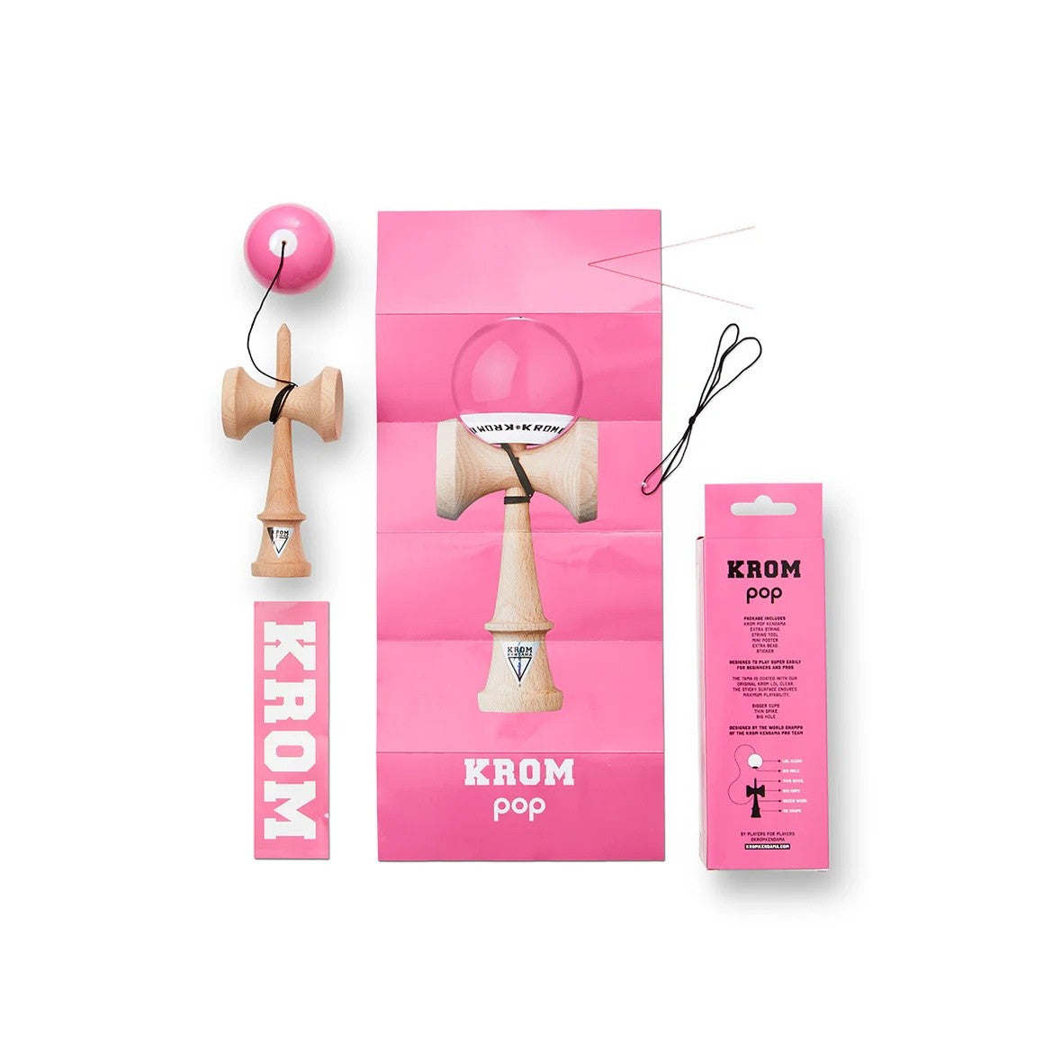 Kendama KROM POP PINK STICKY